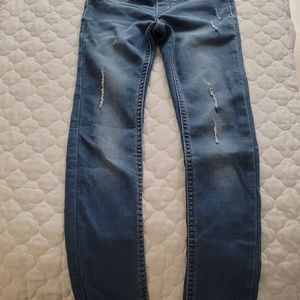 Girls distressed jeans worn once